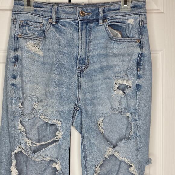 American Eagle Stretch Mom Jeans t Sz4 Short - Picture 4 of 9